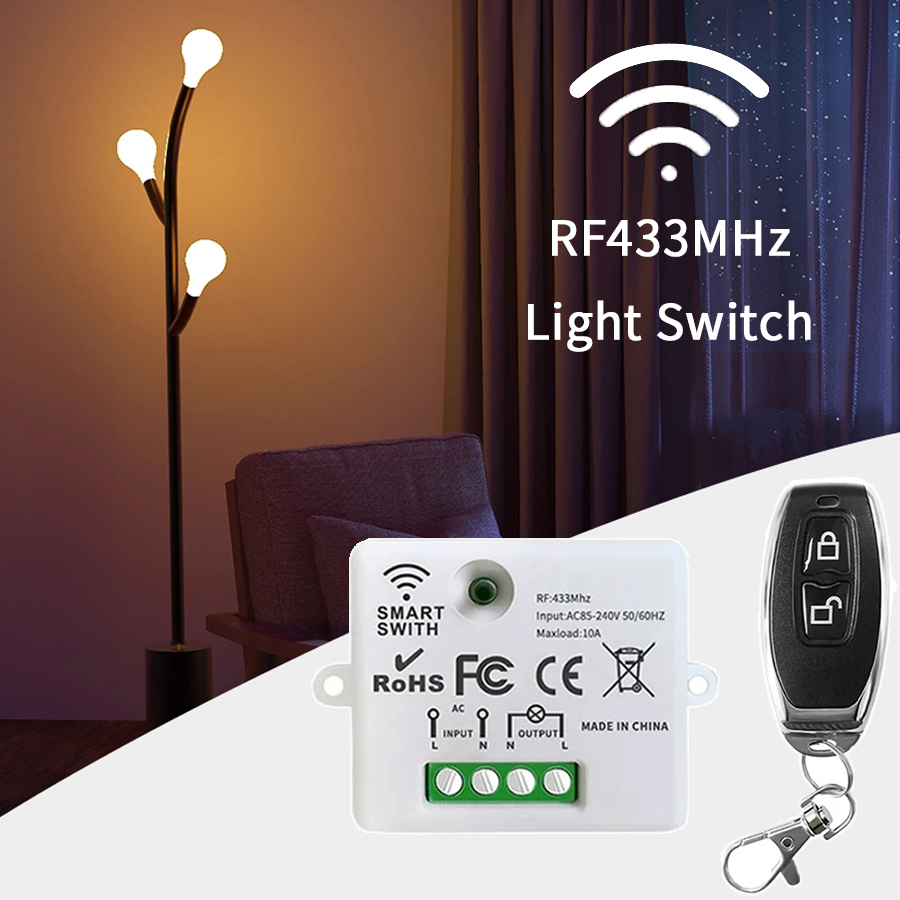 Universal Remote Smart Home - RF 433MHz ワイヤレスリモートコントロールスイッチスマートホーム 110V 220V 10A