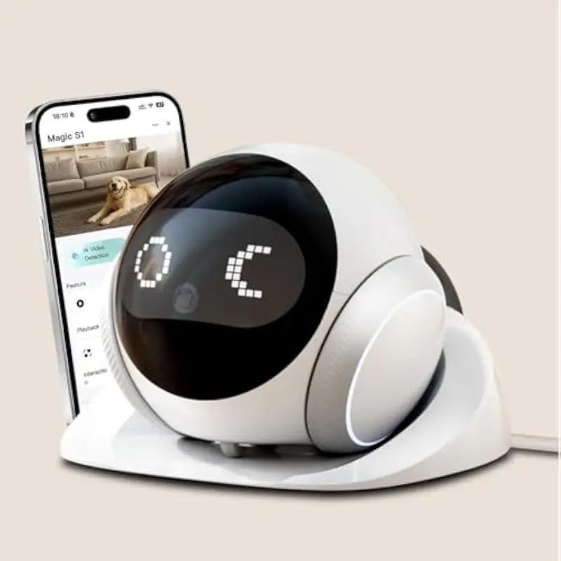 Smart Home Ir - 自動充電ドック付き可動式室内ペットロボットカメラ、スマートアプリ制御、双方向音声＆赤外線ナイトビジョン、モバイルホーム監視