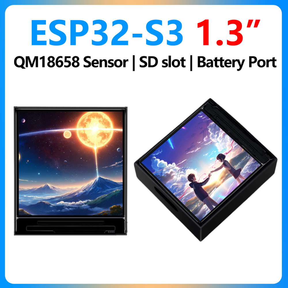 Smart Home Arduino - Waveshare ESP32-S3 1.3インチLCDミニTV開発ボード 240x240 IPS ST7789