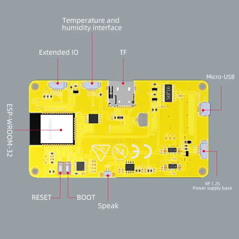 Smart Home Arduino - ESP32-3248S035 3.5インチスマートLCDディスプレイモジュール 320x480 静電容量式タッチスクリーン ワイヤレスBT Arduino対応
