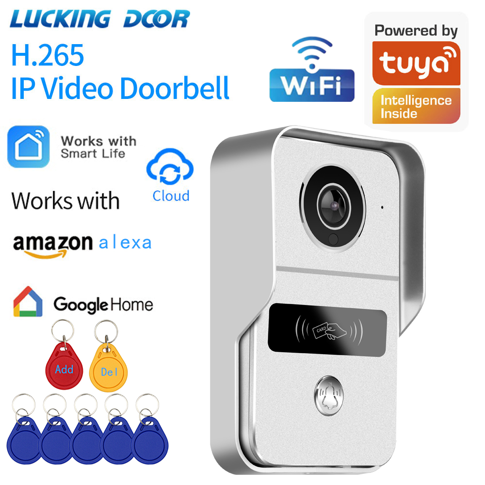 Smart Home Battery Camera - Tuya-ワイヤレスビデオドアベル,wifi,電話インターホン,オプションのロック,ロック解除モジュール,1080p,rj45,poe