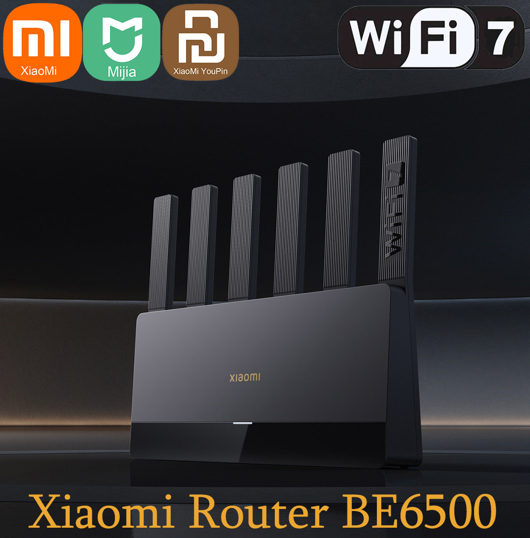 Smart Home Yeelight - Xiaomi Mijia ルーター BE6500、Wi-Fi 7対応、6500M、フル2.5Gネットワークポート、クアルコム製4コアプロセッサ搭載、IoTスマート連携、ネットワークセキュリティ、ホーム用。