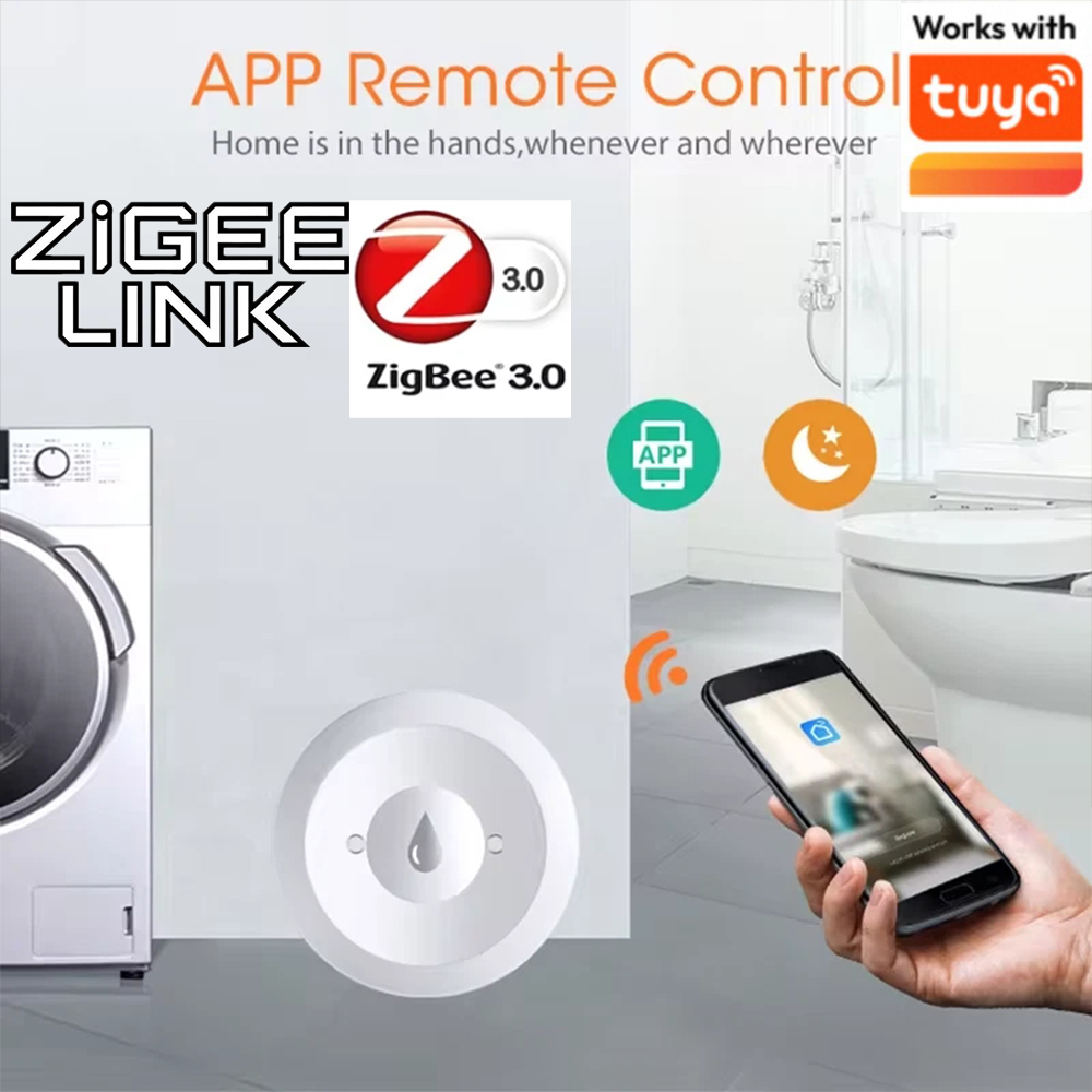 Smart Home Zigbee 3.0 - Tuya ZigBee 3.0 スマート水漏れセンサーオーバーフロー検出器セキュリティ警報システム洪水漏水センサーモニターホームアシスタント