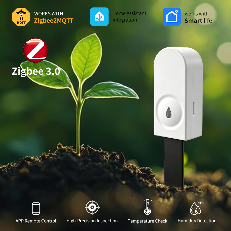 Smart Home Zigbee 3.0 - スマートZigbee 3.0土壌テスター、植物・庭園用湿度・温度・水分センサー、Home Assistant Zigbee2MQTTと連携可能