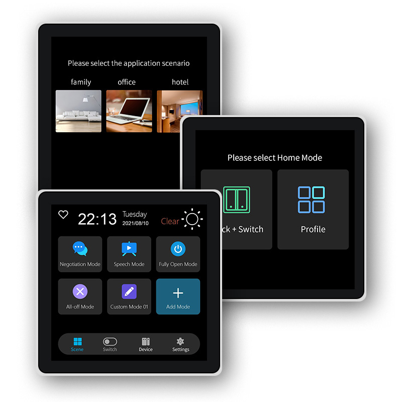 Smart Wall Socket - FUERS 4 インチタッチスクリーン多機能スマート壁スイッチ T3E スイッチシーンパネルインテリジェントホームタッチスクリーン Zigbee