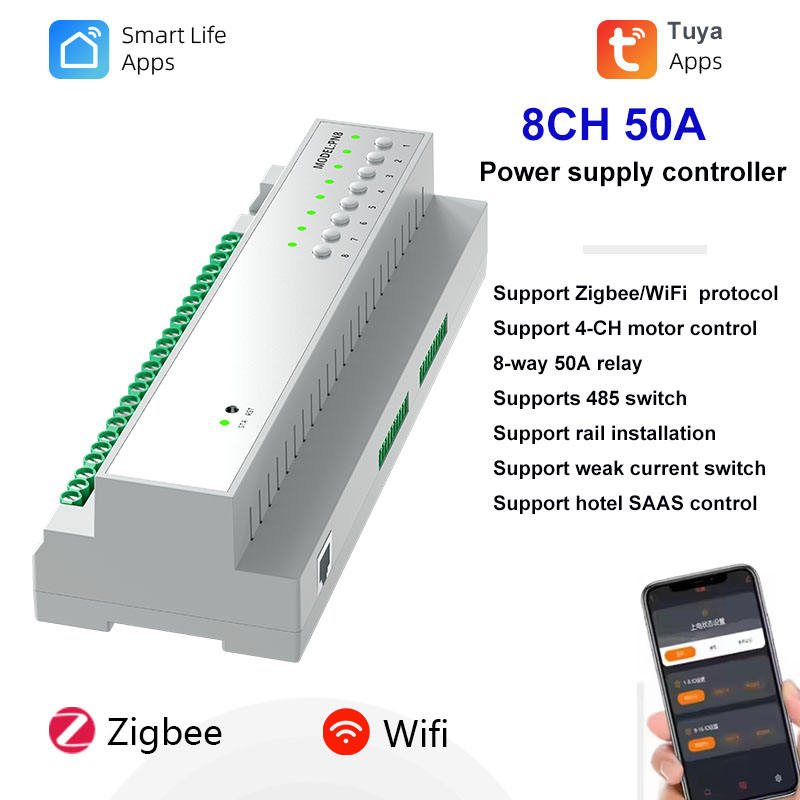 Smart Home Zigbee 3.0 - Tuya 8CH 50A Zigbee 3.0 ハイパワーコントローラー