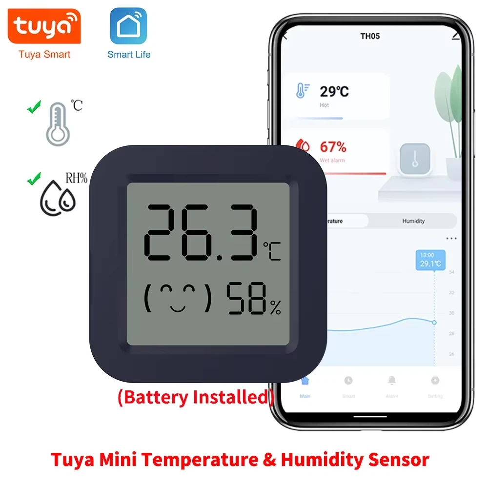 Smart Home Design - BT 温度湿度センサー ミニ LCD スクリーン スマート