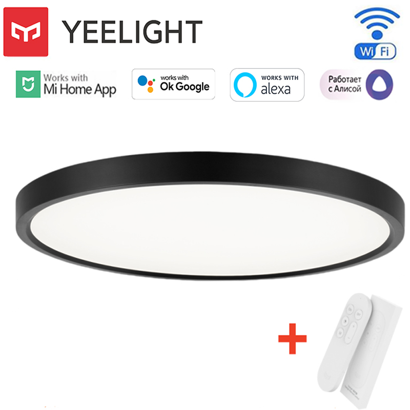 Smart Home Yeelight - Yeelight スマートスリム LED シーリングライト目の保護ウォームホワイト/クールホワイトライト Wifi 音声制御
