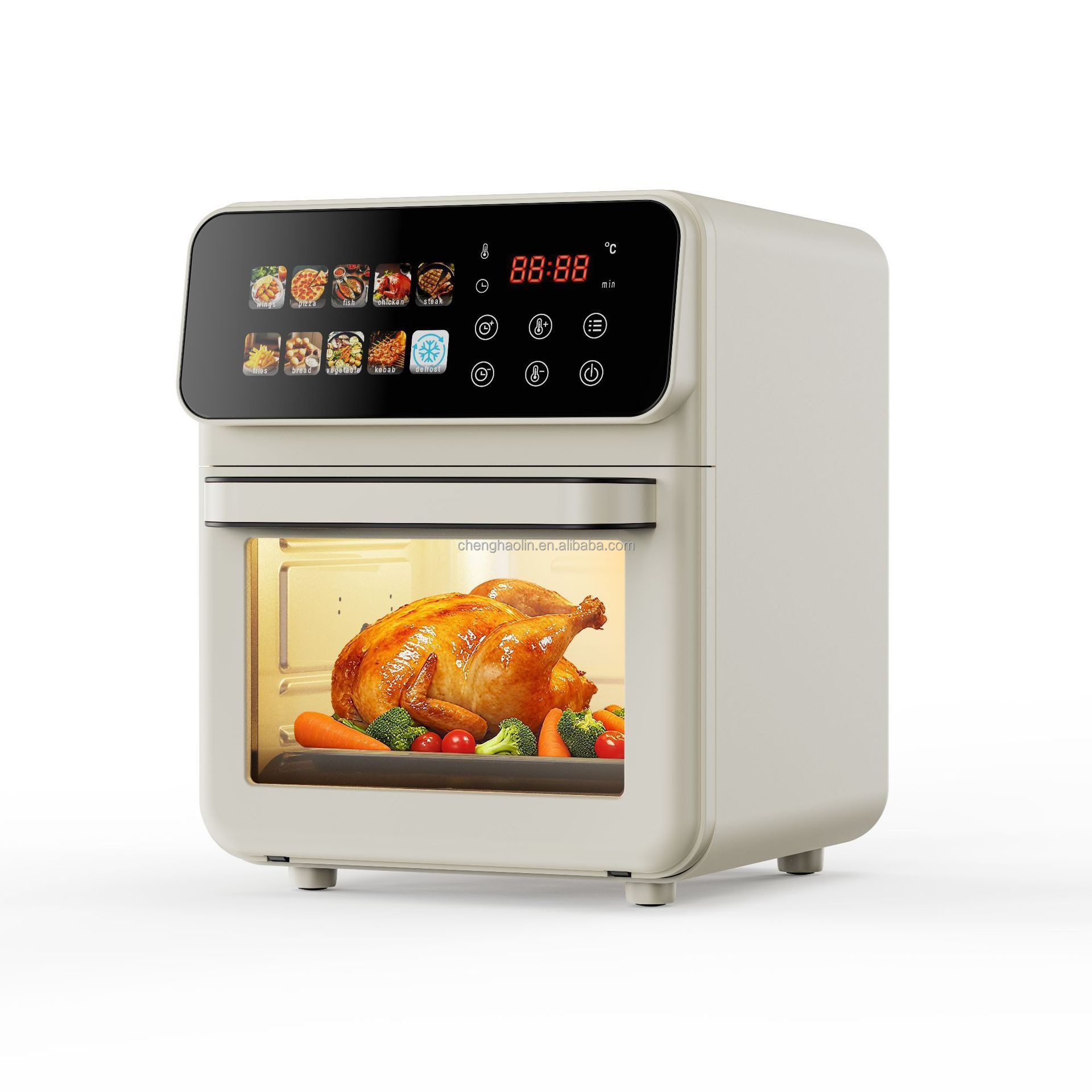 Smart Home Oven - 大容量高品質デジタルタッチスマートスクリーン付き回転式デジタル家庭用電気エアフライヤーオーブン