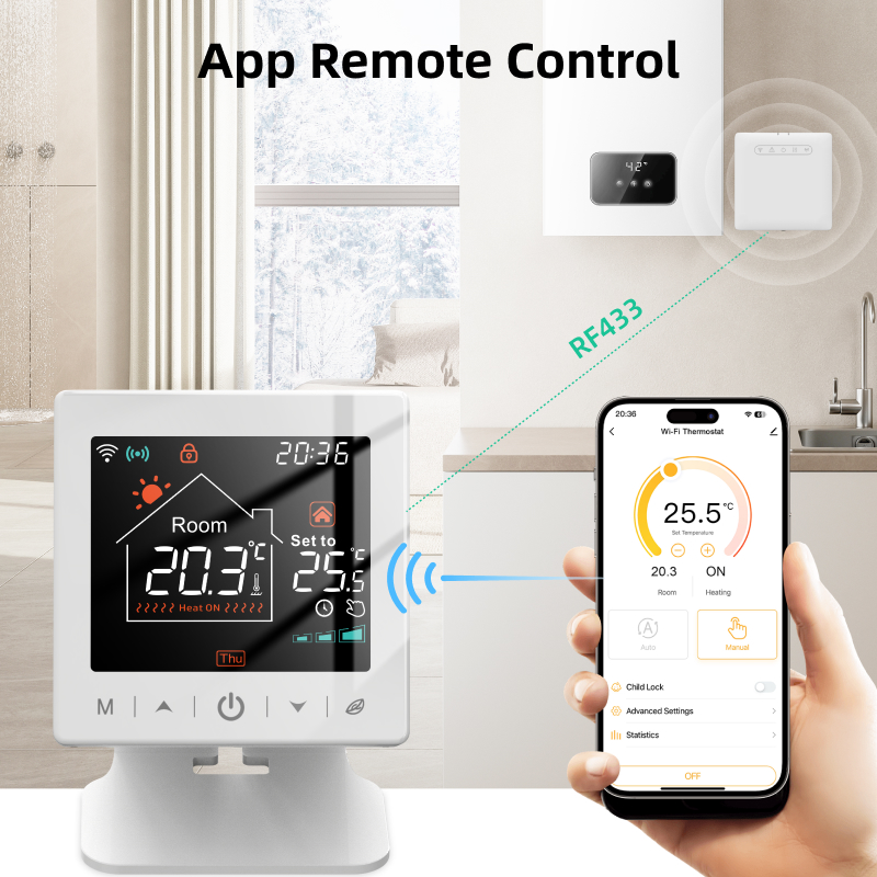 スマートホームWiFiサーモスタットTuya RFワイヤレス - Universal Remote Smart Home のレビューと価格