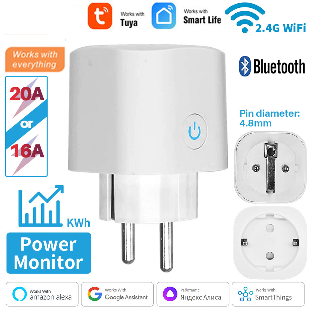 TUYAスマートプラグWiFiソケットEU 16A/20Aに - Smart Outdoor Plug のレビューと価格
