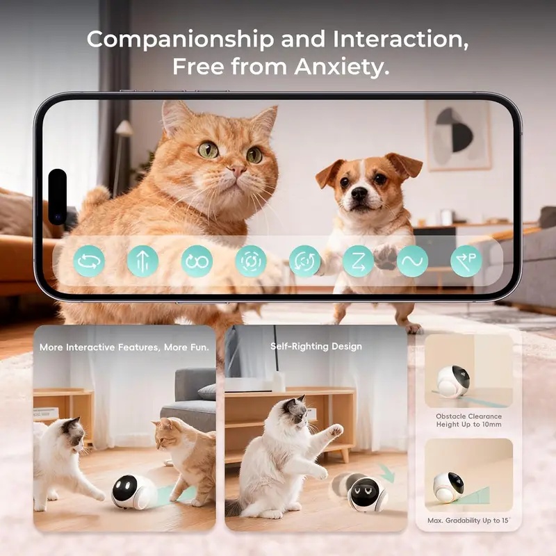 自動充電ドック付き可動式室内ペットロボットカメラ、スマートア - Smart Home Ir のレビューと価格
