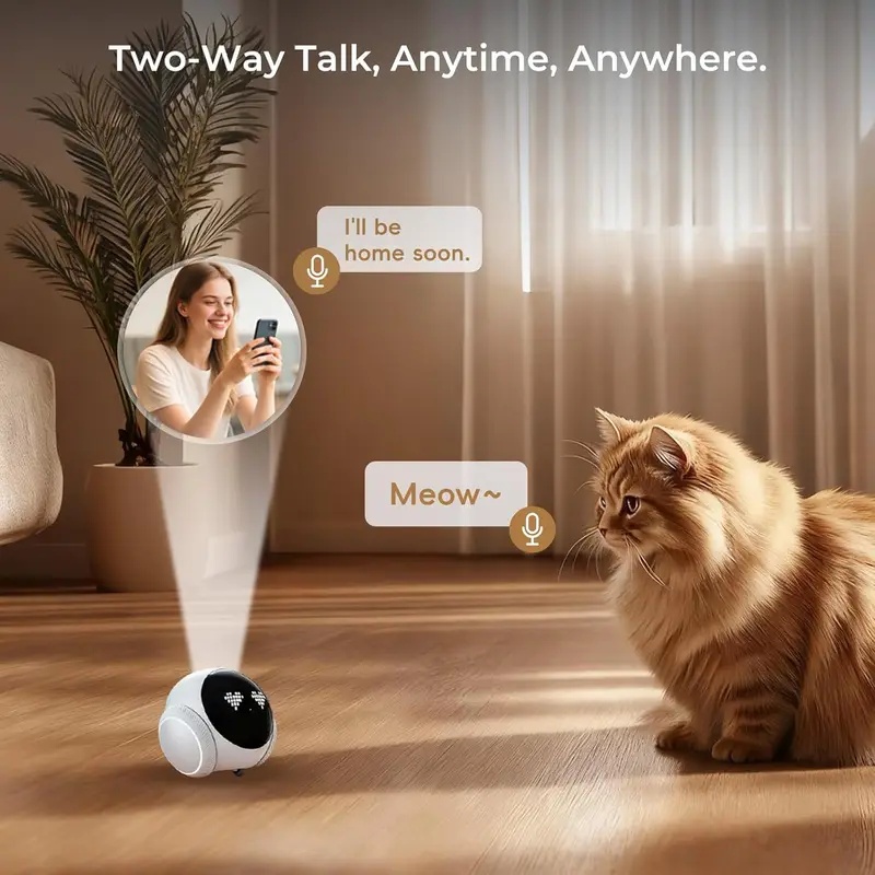 自動充電ドック付き可動式室内ペットロボットカメラ、スマートア - Smart Home Ir のレビューと価格