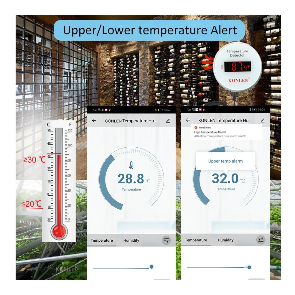Corklen-wifi付きデジタル温度計,熱温度センサー, - Smart Home Design のレビューと価格