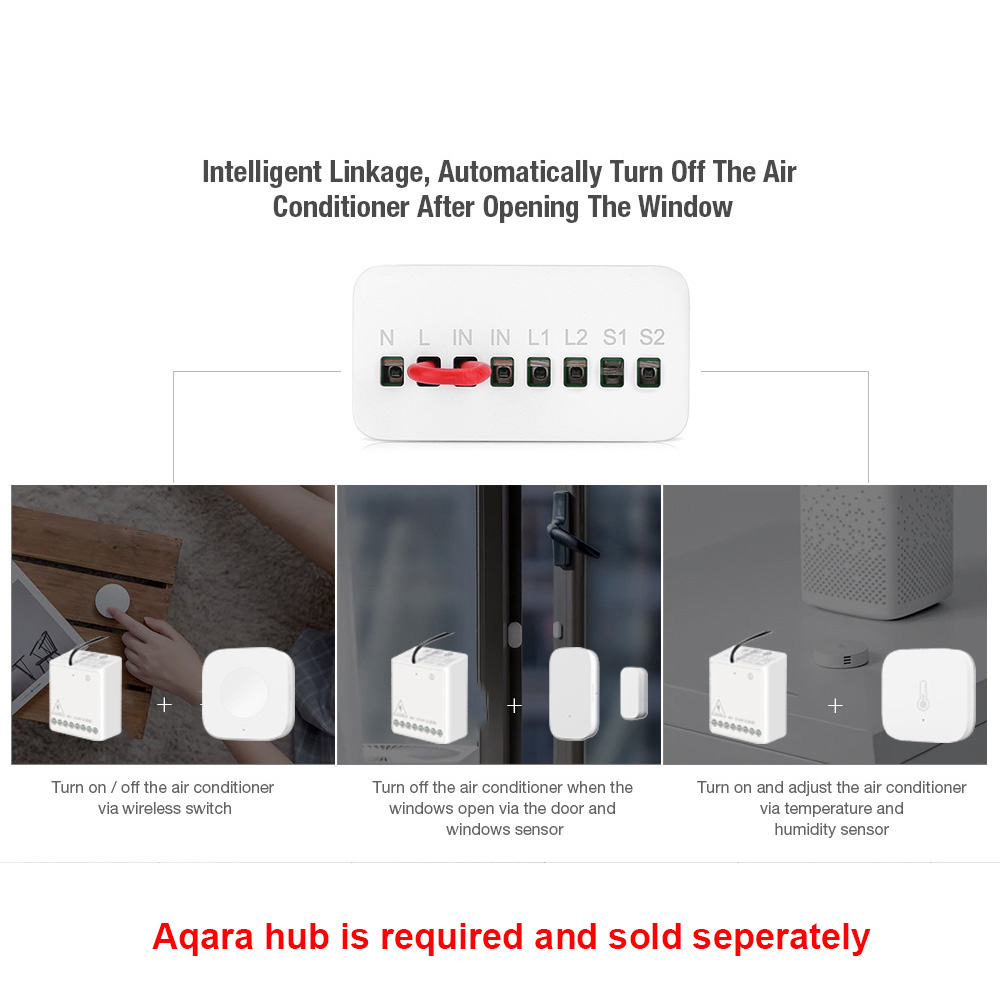 オリジナル Aqara スマート双方向制御モジュールリレース - Smart Home Yeelight のレビューと価格