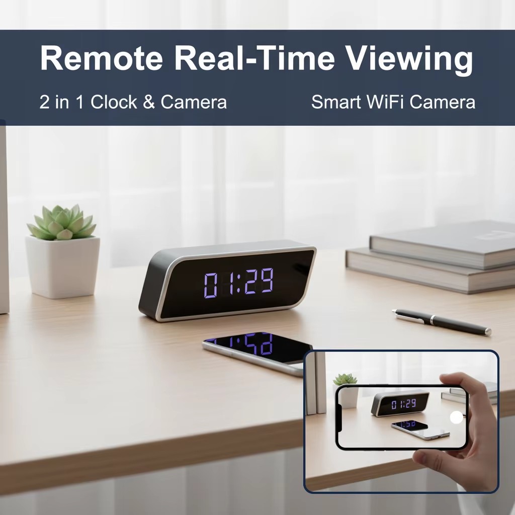 デジタル時計カメラ 1080P FHD ワイヤレス WiFi - Smart Home Battery Camera のレビューと価格