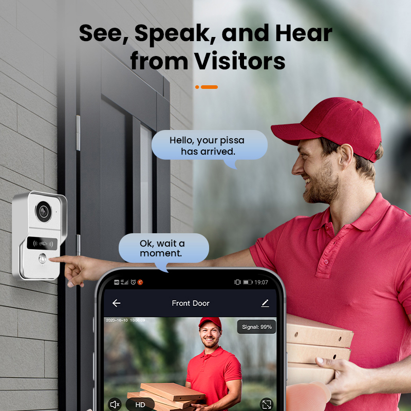 Tuya-ワイヤレスビデオドアベル,wifi,電話インターホ - Smart Home Battery Camera のレビューと価格