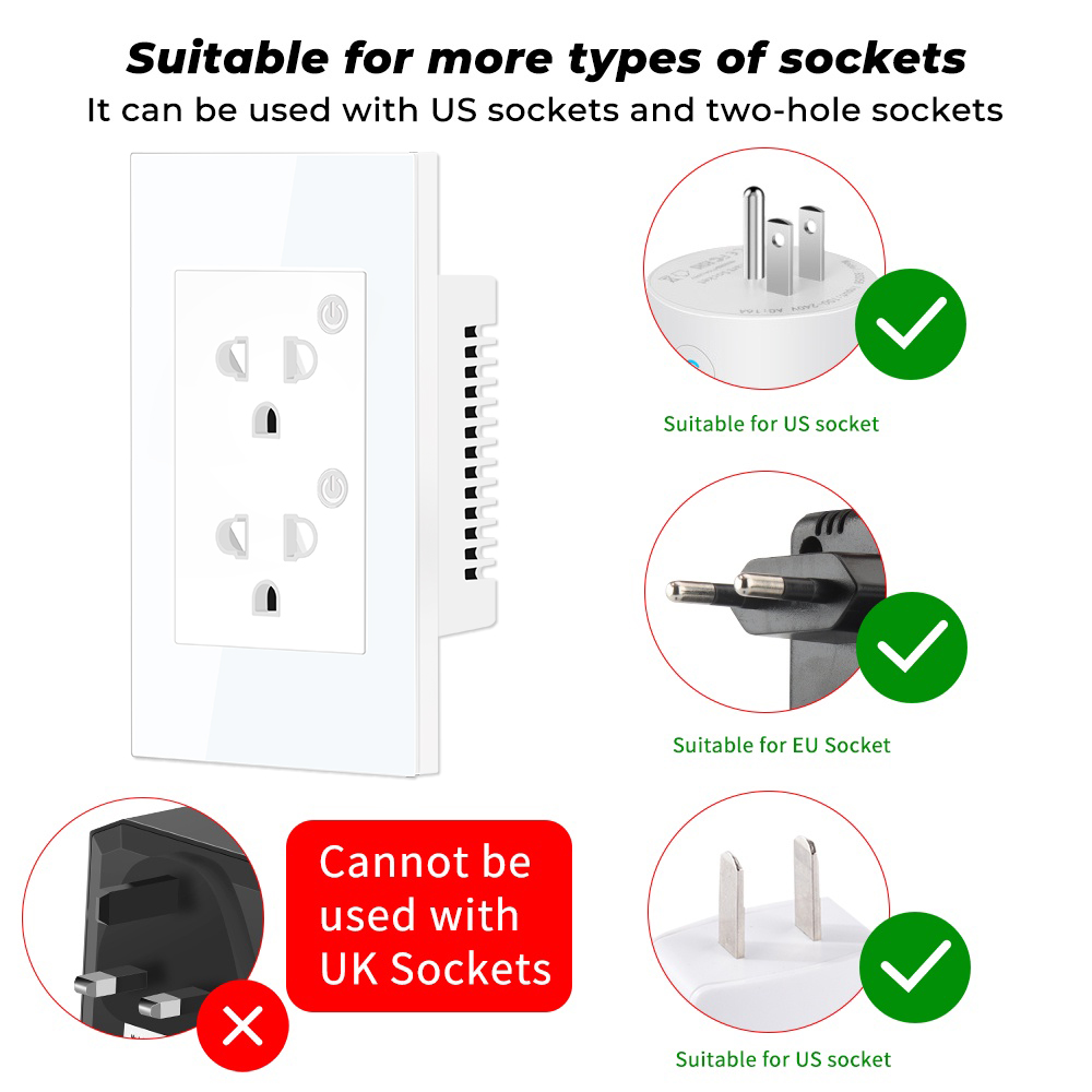スマートプラグ,wifi,bluetooth,16A,ソケッ - Smart Wall Socket のレビューと価格
