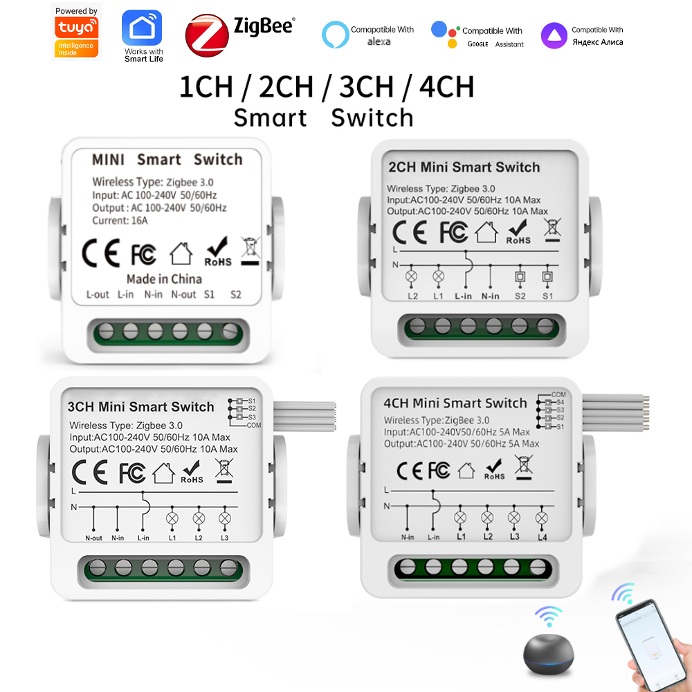 Tuya Zigbee 3.0 スマートスイッチ 1/2/3 - Smart Home Zigbee 3.0 のレビューと価格