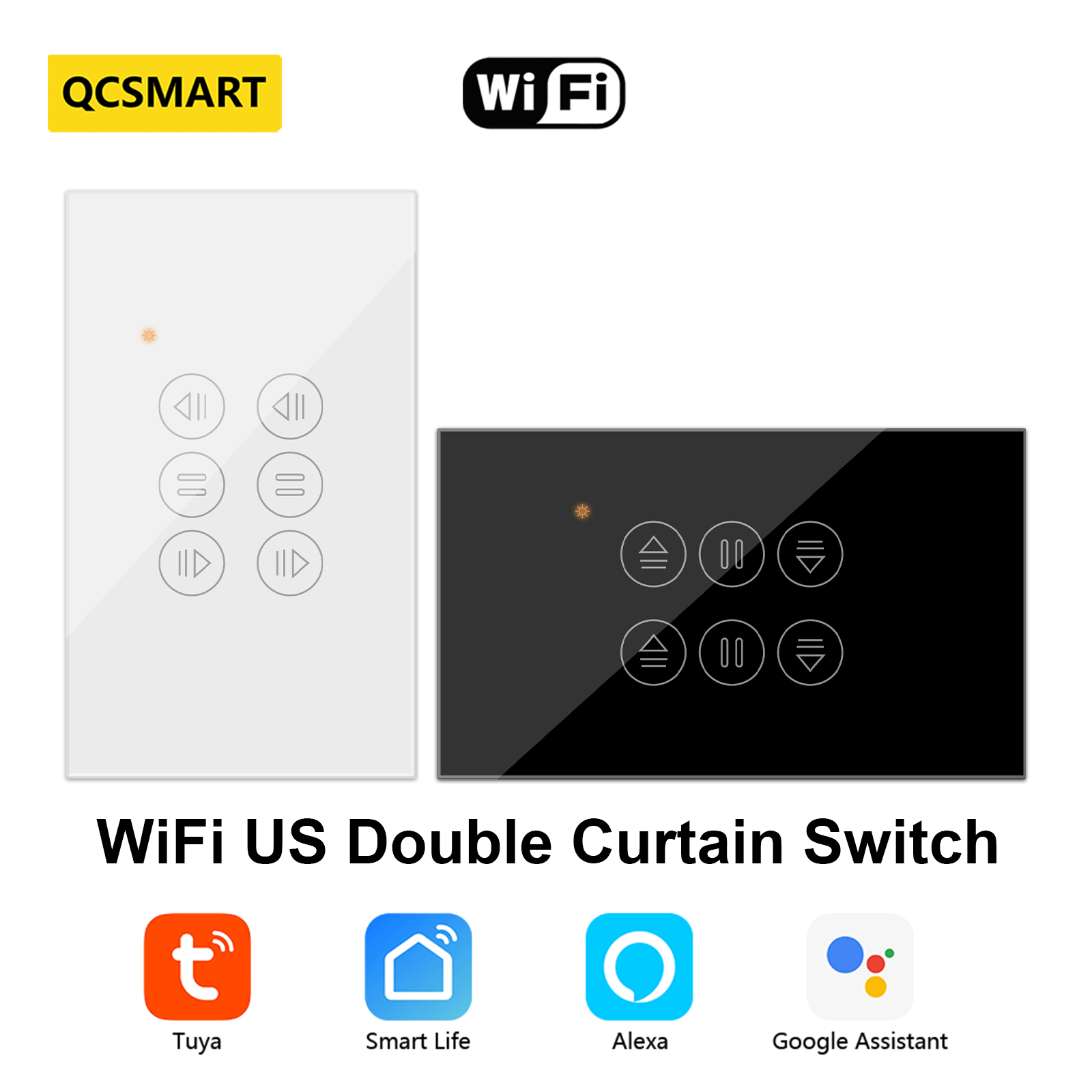 QCSMART WiFi ダブルカーテン US スイッチ T - Universal Remote Smart Home のレビューと価格