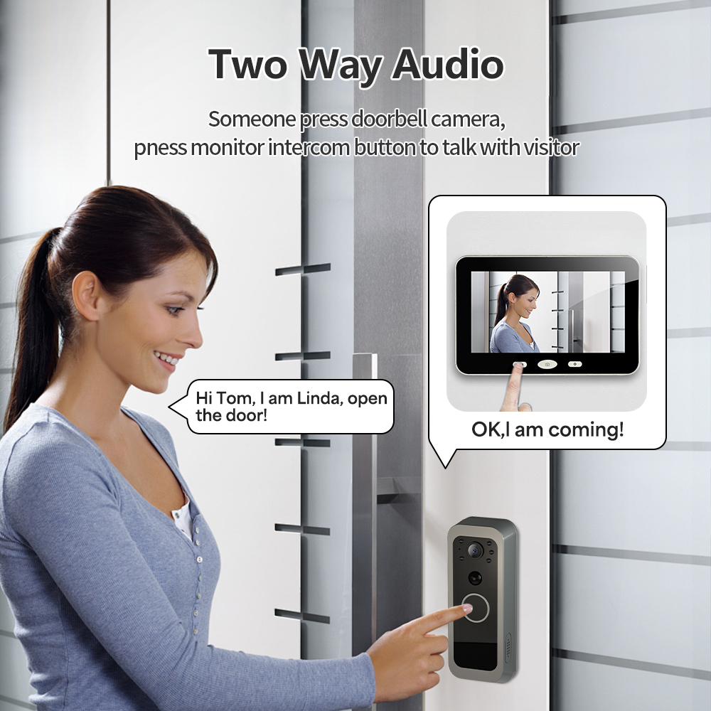 Tuyaスマートワイヤレスドアベルカメラ屋外WiFiオーディ - Smart Home Battery Camera のレビューと価格