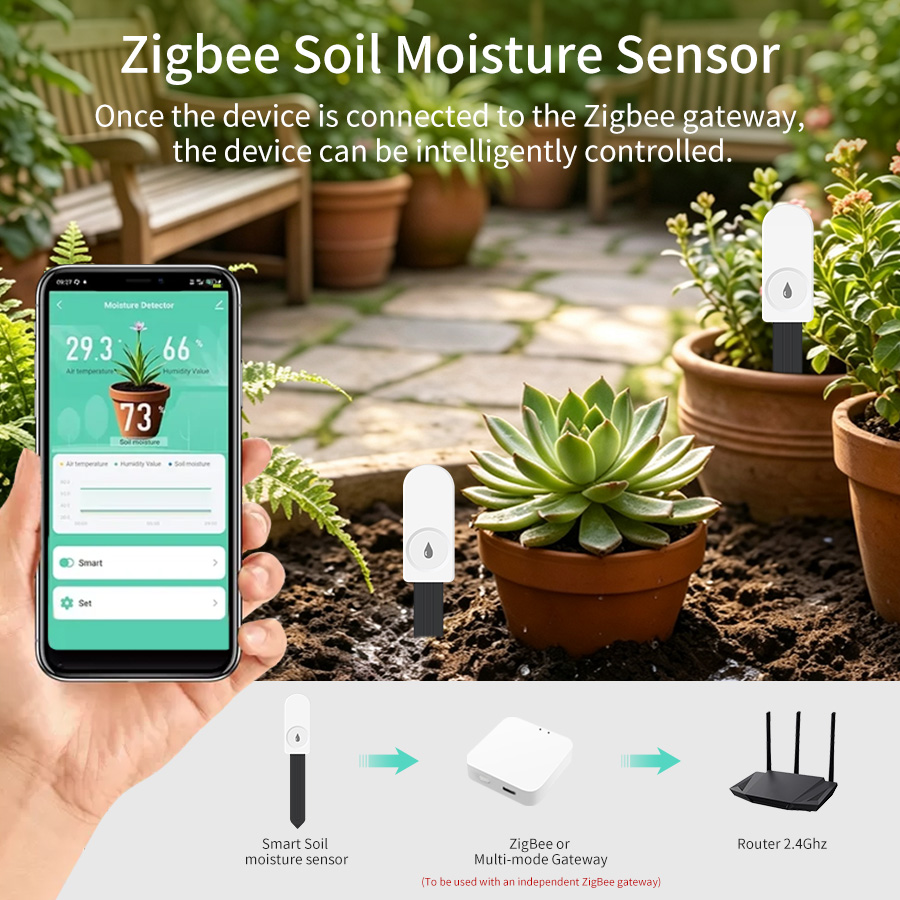スマートZigbee 3.0土壌テスター、植物・庭園用湿度・ - Smart Home Zigbee 3.0 のレビューと価格