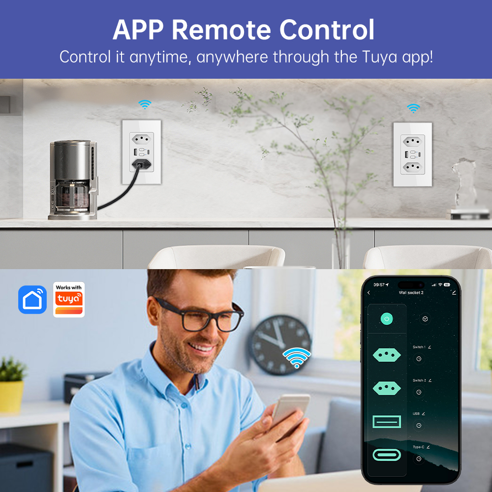 MANHOT Wifi スマートブラジルソケットスイッチ U - Smart Wall Socket のレビューと価格