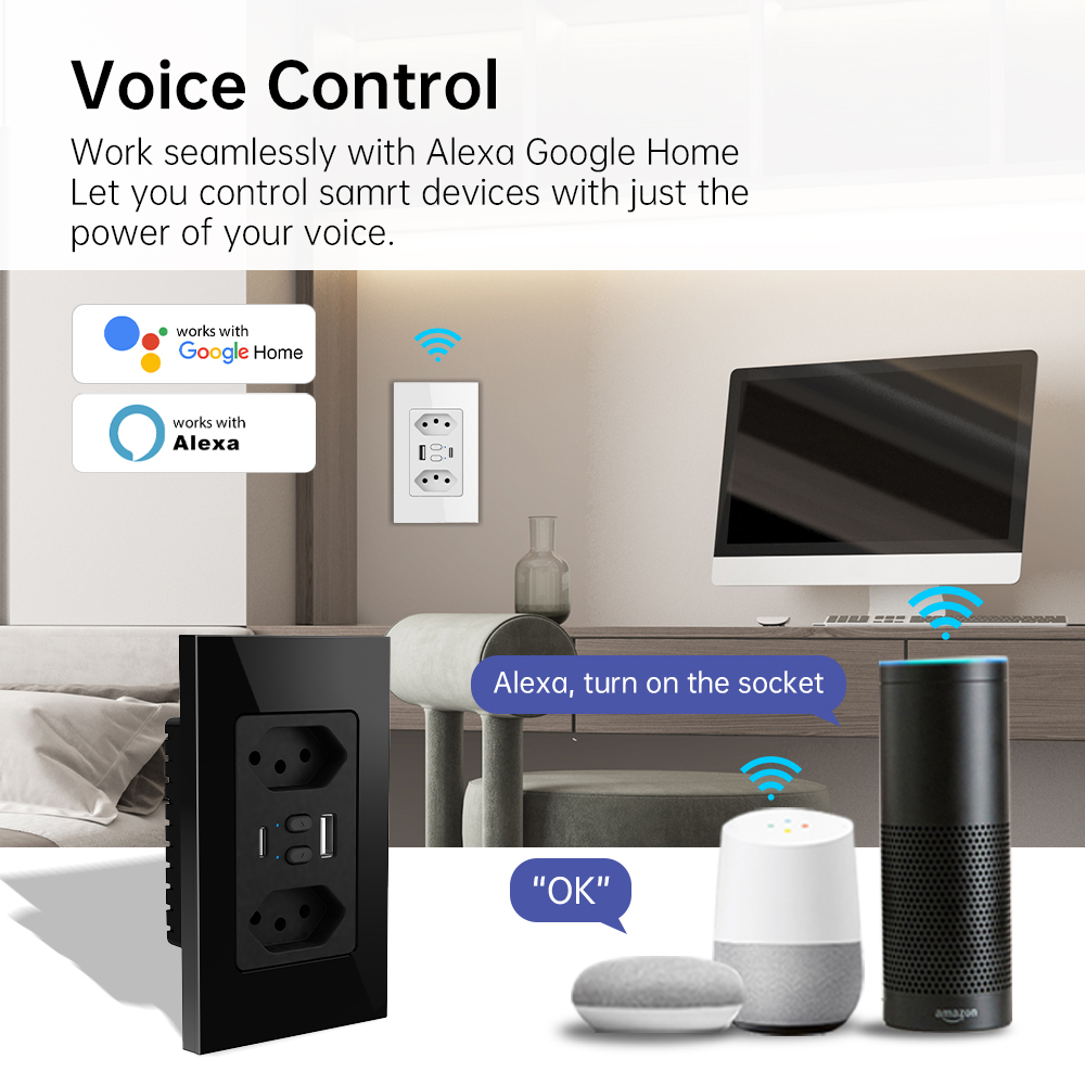 MANHOT Wifi スマートブラジルソケットスイッチ U - Smart Wall Socket のレビューと価格