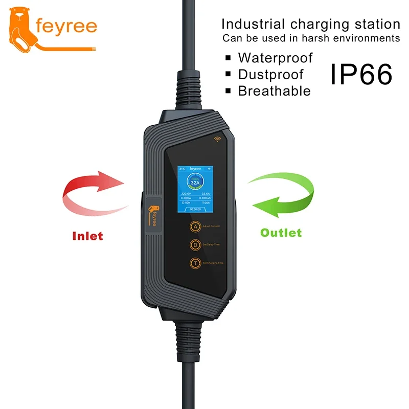 フェイリー タイプ1 ポータブルEV充電器 7KW 32A  - Smart Wall Socket のレビューと価格