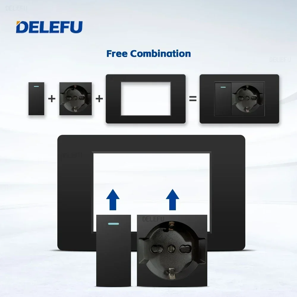 DELEFU ブラック耐火PC イタリア製 USB Type - Smart Wall Socket のレビューと価格