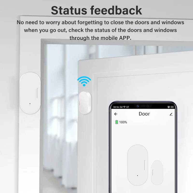 Tuya-スマートZigbeeドアセンサー,開閉検出器,ホー - Smart Home Zigbee 3.0 のレビューと価格