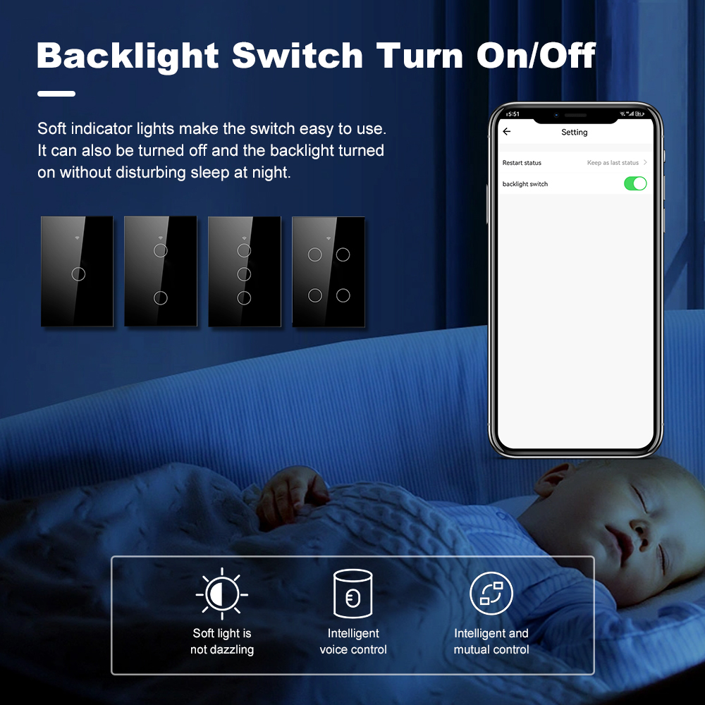 スマートライフ Wifi+Bluetooth タッチライトウ - Smart Home Design のレビューと価格