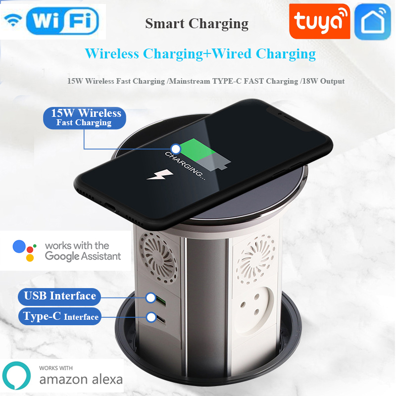 WIFI Tuya タッチ自動昇降ポップアップテーブルイスラ - Smart Wall Socket のレビューと価格