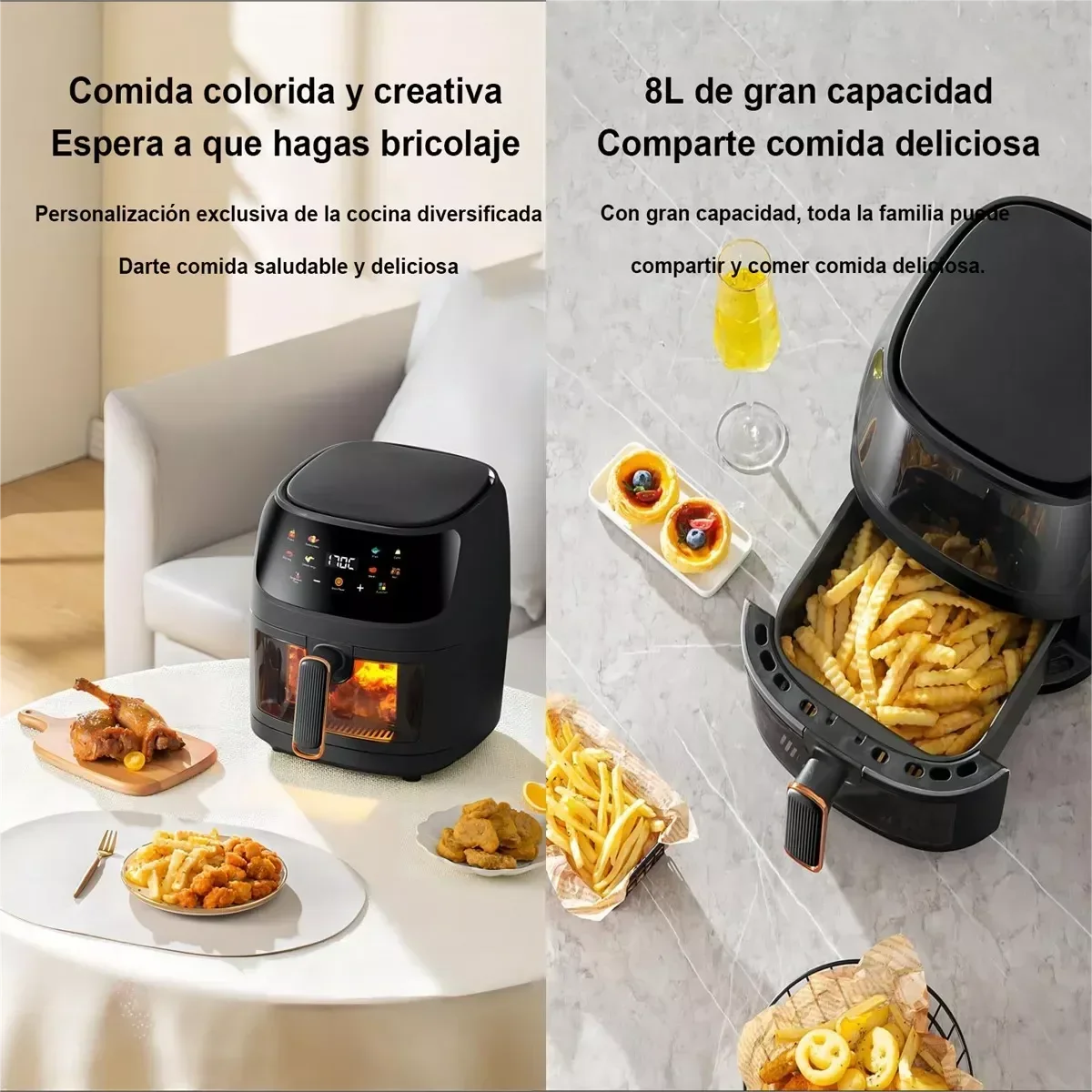 1400W 8L オイルフリー スマートエアフライヤー LE - Smart Home Oven のレビューと価格