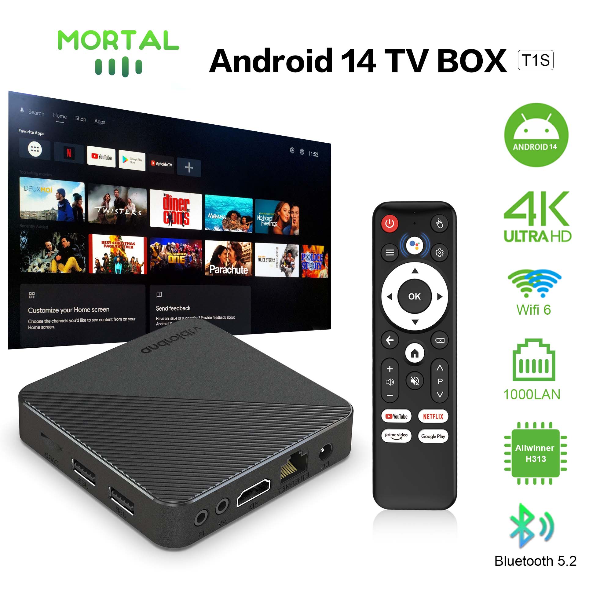 Android14 スマートホームシアター TV ボックス  - Smart Home Youtube のレビューと価格