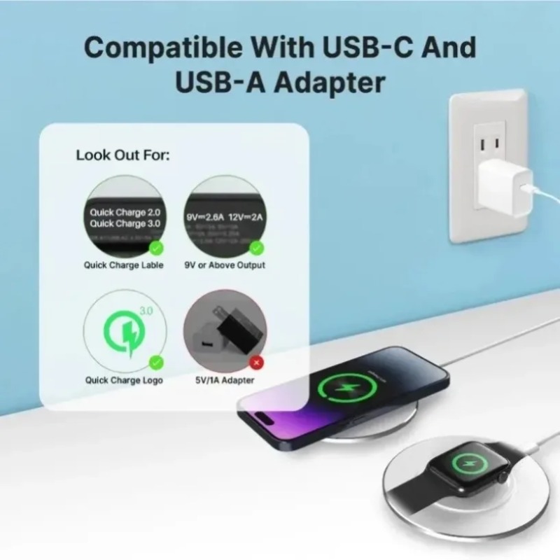 コンパクトな15W 3-in-1ワイヤレス充電パッド、急速充 - Smart Home Design のレビューと価格